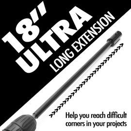 18 Inch Forstner Bit Extension for 3/8" Round Shank, Hole Saw Extension Chuck, for Adding Over 16-1/4 inches of Drilling Depth