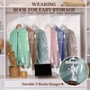Windyun 8 Pcs Reusable Hanging Vacuum Storage Bags for Clothes