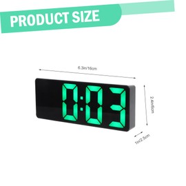 CORHAD 1 Set Digital LED Alarm Clock Simple Design with Voice Control Portable Tabletop Clock for Home Bedroom and Office Decor