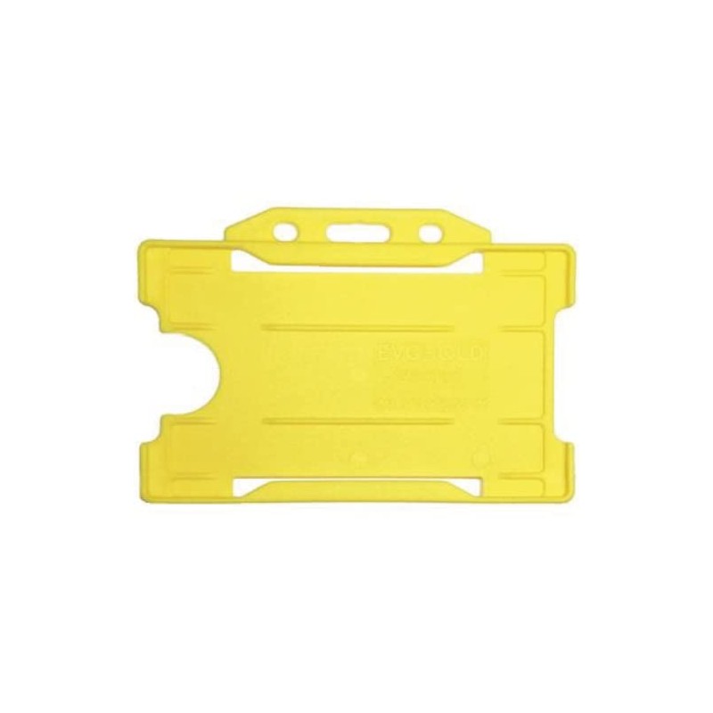 Yellow Recyclable Single-Sided Rigid Open Faced ID Card Badge Holders