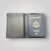 Delta Air Lines Passport Holder Gray Vegan Leather Travel W/