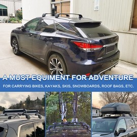 Snailfly Upgraded Crossbars Fit for 2016-2022 Lexus RX RX350 RX350L RX450h RX450hL Sunroof Freedom Roof Rack Cross Bars Cargo Carrier