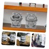 Levemolo 2pcs Mini Lion Statue Sturdy Decorative Lion Figurine Chinese