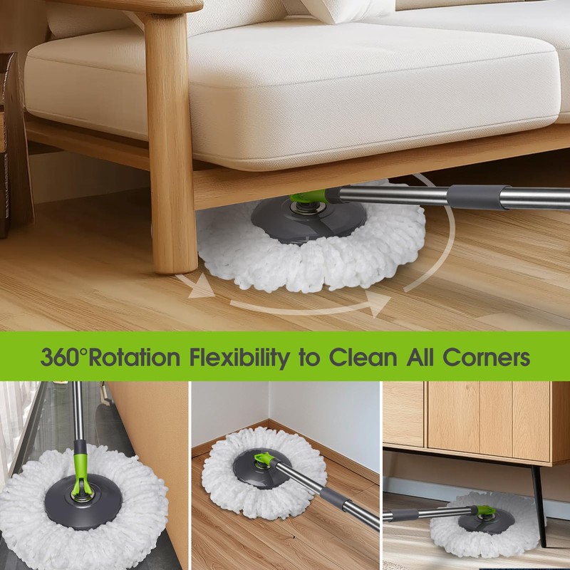 Spin Mop Bucket System,Masthome Pedal Spin Mop and Bucket with