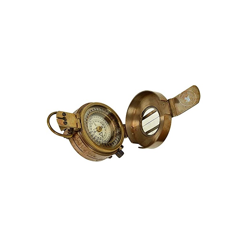 Vintage Compass Military Navigational Marine Brass Devices Pocket Nautical Navigational