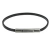 Les Poulettes Jewels - Bracelet Black Simple Leather Stainless Steel