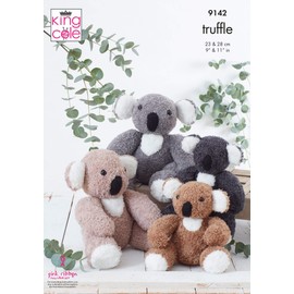 King Cole Knitting Pattern - 9142 - Koalas in Truffle DK