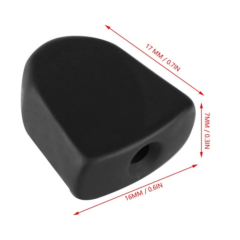 Glomora 6PCS Black Guitar Tuning Pegs - Metal, Small Square