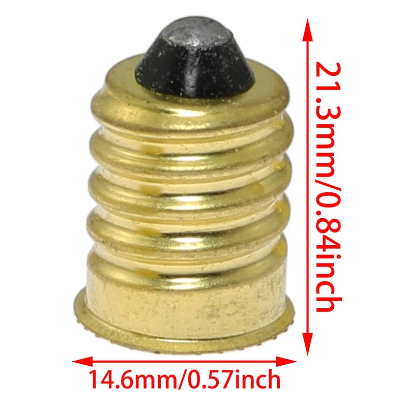 SQXBK Adaptador E14 a E12, 8 unidades, dorado, cobre, eficiente