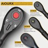 Aiourx 3PCS Stubby Ratchet Wrench Set, 1/4'', 3/8'', 1/2'' Drive
