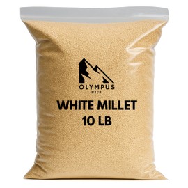 Olympus Myco White Proso Millet Seed, All-Natural Non-GMO Premium Wild Bird Food for Finches, Doves, Songbirds, Buntings & More (10 lb)
