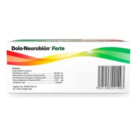 Dolo-neurobion Forte Tableta 1 Mg/50 Mg/50 Mg/50 Mg, 30 Tabletas