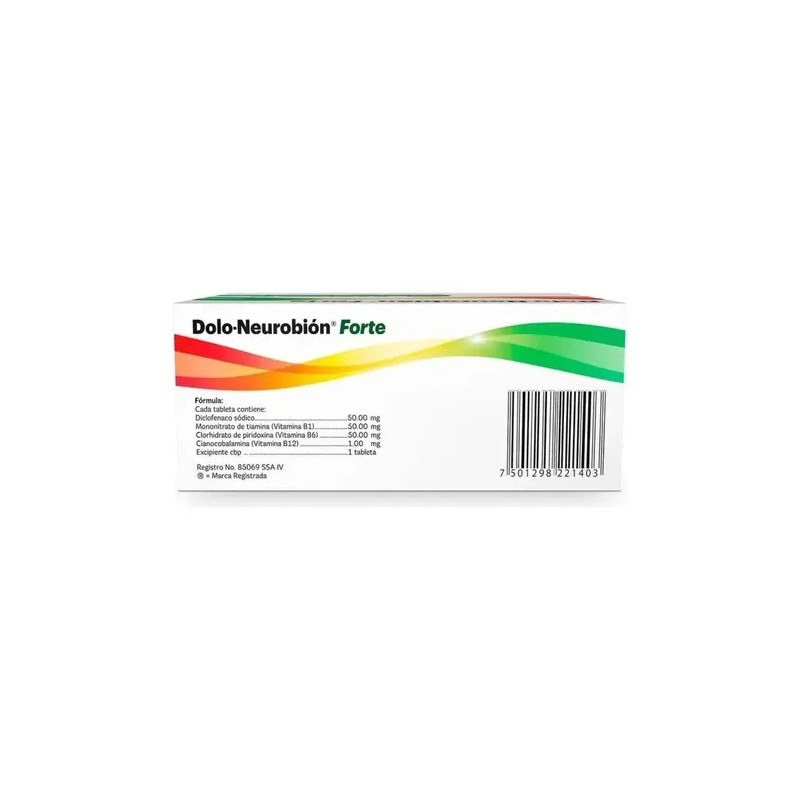 Dolo-neurobion Forte Tableta 1 Mg/50 Mg/50 Mg/50 Mg, 30 Tabletas