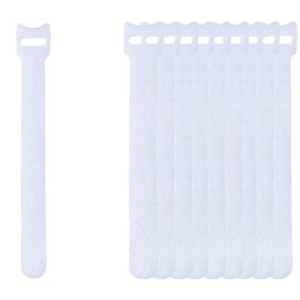 California JOS California JOS 60 PCS 6 Inches Reusable Cable Ties, Wire Ties, Cord Organizer, Cable Organizer, Adjustable Cable Management - White