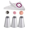 Extra Large Piping Bags and Nozzles,Churros, Eclairs, Meringues Open Star