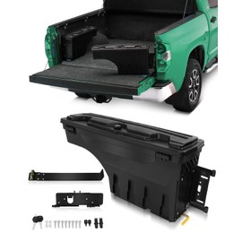 SCITOO Truck Bed Storage Tool 180° Rotating Tool Box Fit For Ford F-150 1997-2014 Right Side Waterproof Black
