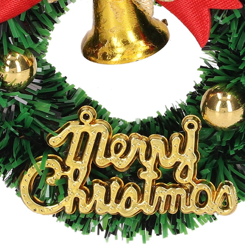 10PCS Dollhouse Christmas Wreaths Simulation Plastic Garland Model for 1/12