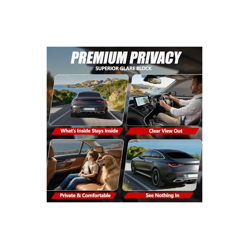 Vepagoo 20% VLT Ceramic Window Tint Film for Privacy and