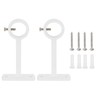 HOJLKLD Curtain Rod Brackets, 2 Pieces Aluminium Ceiling Curtain Rod