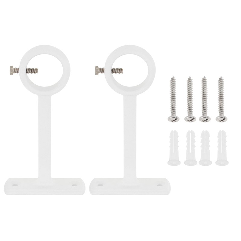 HOJLKLD Curtain Rod Brackets, 2 Pieces Aluminium Ceiling Curtain Rod