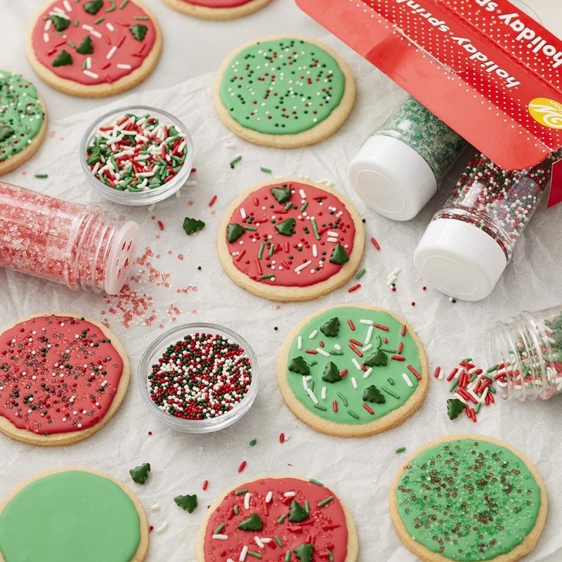 Wilton Traditional Mix Holiday Sprinkles Mega Set of 4, 19.3