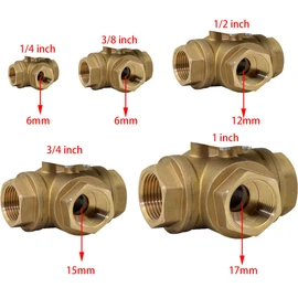 HSH-Flo 3/4" 110-230VAC Brass 3 Way L Type NPT Auto Return Position Feedback Electrical On/Off Motorized Ball Valve