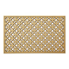 DII DII Rubber Doormats Collection All Weather, 18x30, Gold Double Ring