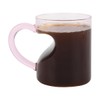 Bioworld Heart Transparent Pink Glass Mug