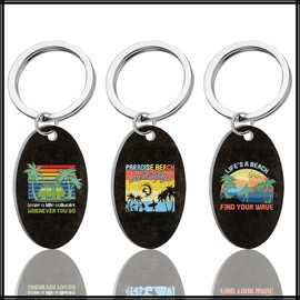 White Fang AZ364 Keychain, Surfing, Retro Design, Gift, Accessory, Men's, Women's,, ht4