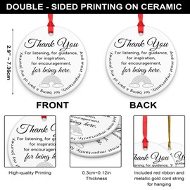 ARTSYWIX Thank You Gifts for Women Men, Heart Ornament Keepsake, Colleague Leaving Gift, Coworker Farewell Gift, Appreciation Gifts for Friends Sisters Mom Dad Leader Boss Teachers Nurse Coach