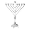 Oil Menorah Silver Plated Chabad Rambam Fits Standard Chanukah Oil