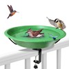 WANGIRO Bird Bath Deck Mounted Bowl 12 Inch Metal Bird