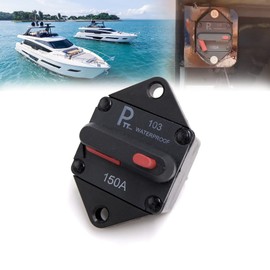 Photo-Top 150 Amp / 12V- 48VDC Hi-Amp Flush Panel Mount Circuit Breaker