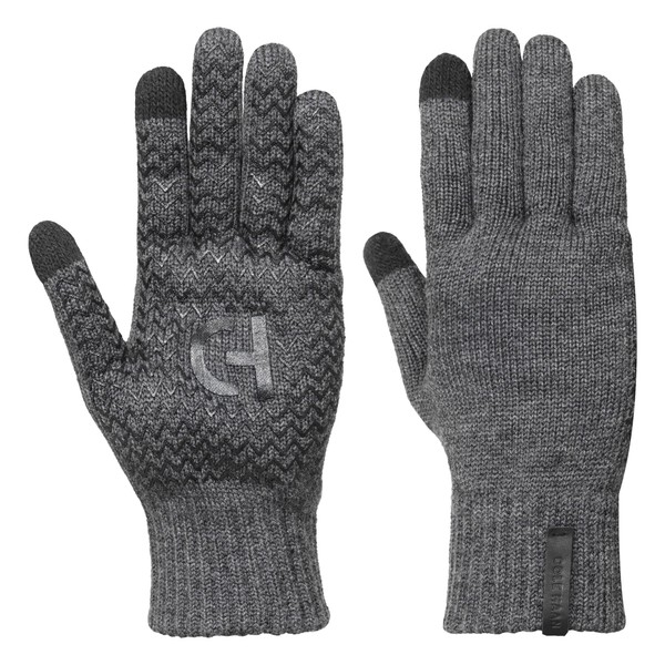 Cole Haan Knit Grey Winter Gloves Men Size Large/XLarge, Lightweight