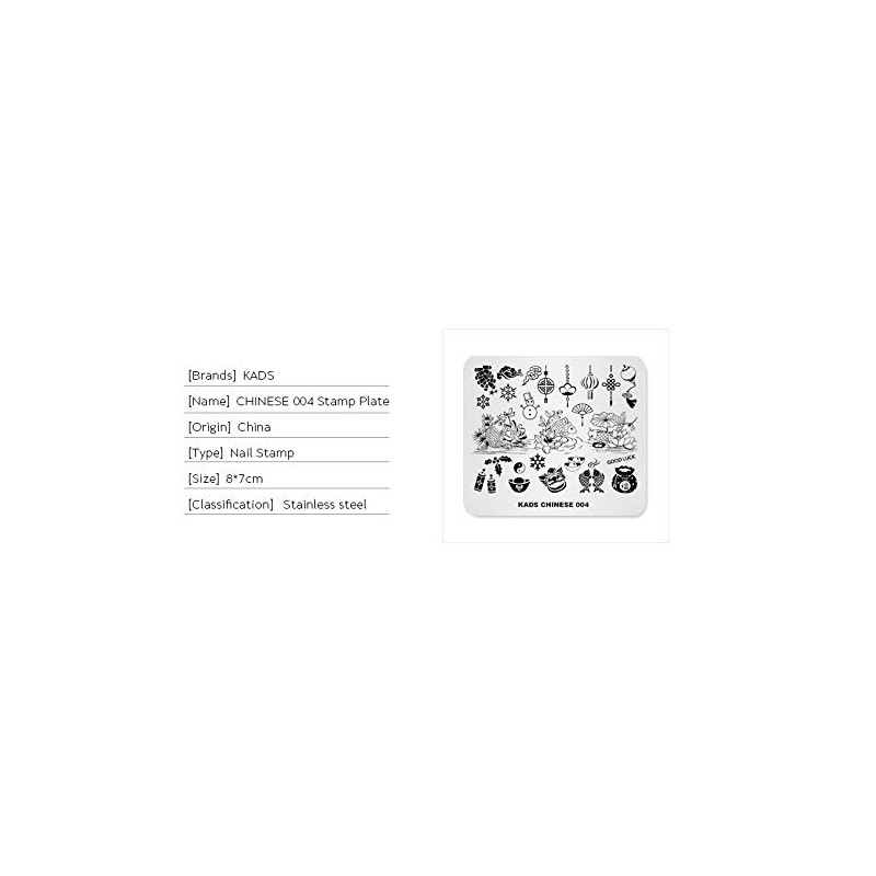 Alexnailart Nail Art Stamping Plate Chinese Style Summer Template Image