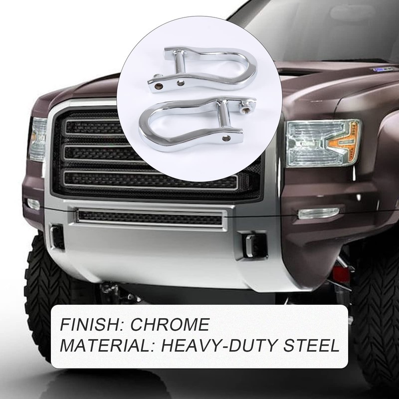 CARMOCAR Front Recovery Tow Hooks Replacement for 2007-2019 Chevy Silverado