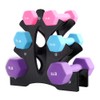 AUXSOUL 1 Pack Dumbbell Rack Stand, 3 Tier Dumbbell Bracket