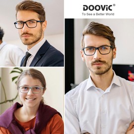 DOOViC 3 Pack Reading Glasses for Men Women Matte Texture Comfortable Lightweight Fashion Blue Light Blocking Readers 1.5 Strength