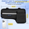 ZHCHG Upgraded Wheelchair Side Bag with Cup Holder, Wheelchair Armrest