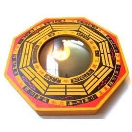 2 Pcs of 4" Feng Shui Bagua Mirrors - One Convex and One Concave