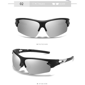 yoofun Sunglasses Mens, Polarised Safety Glasses for Men Women Youth Baseball TAC Glasses UV400 Protection, Grey