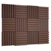 2" Wedge Acoustic Soundproofing Foam Tiles - Brown 12 Pack