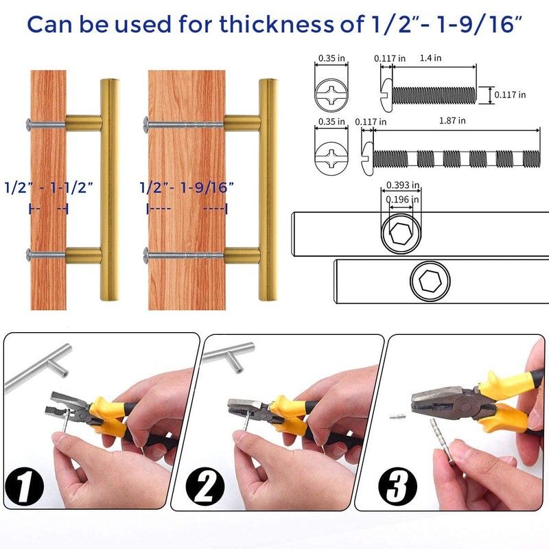 Ravinte Gold Cabinet Handles 25 Pack 5 Inch Brushed Gold