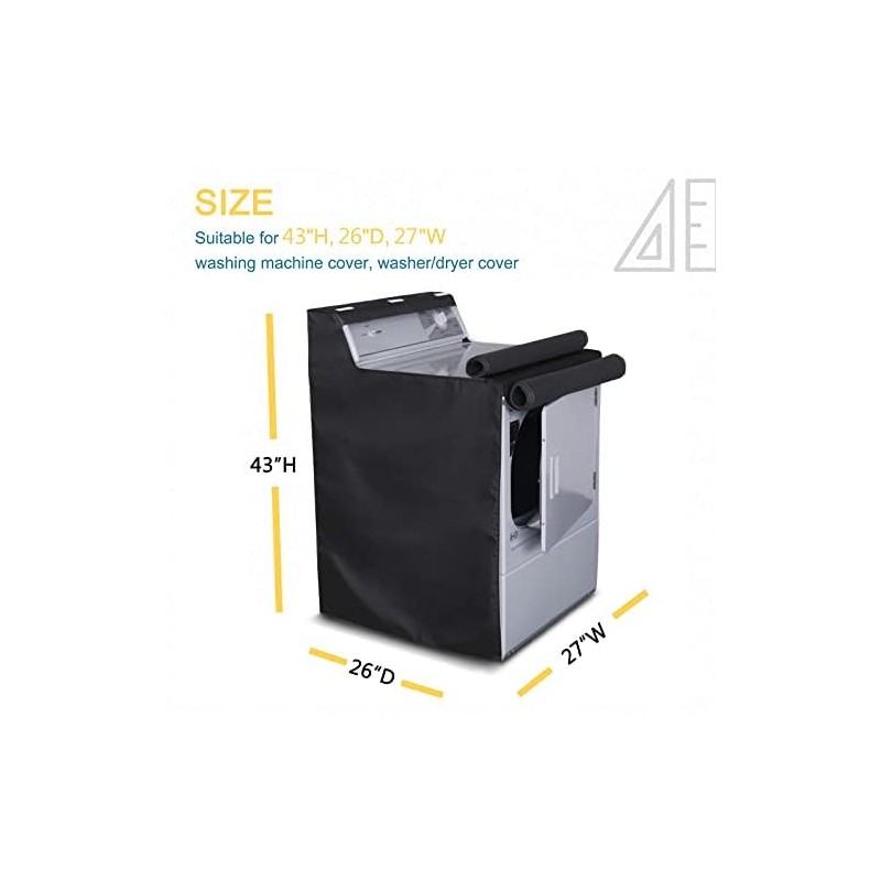 AKEfit Washing Machine Cover,Waterproof Dustproof Washing Cover with Zipper,Fit for