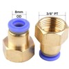 Pack of 4 8 mm Pipe Outer Diameter x 3/8
