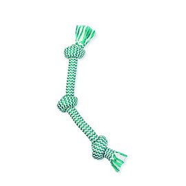 Mammoth Flossy Chews Extra Fresh Rope Tug – Premium Cotton-Poly Yarn with Floss Tug Toy for Dogs – Interactive Dog Rope Toy – Tug Dog Chew Toy for Small Dogs - Small, 15”