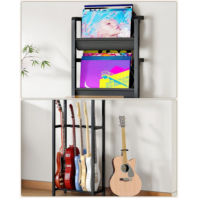 CHOEZON Multi Guitar Stand, Guitar Rack Record Player Stand Sturdy