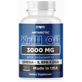 Dr. JOELS Suplemento de aceite de krill antártico MOM NUTRIX - 150 cápsulas blandas - Alta absorción de EPA, DHA, astaxantina y fosfolípidos - Sin... 