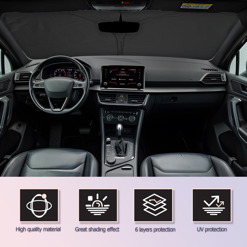LUWU Kompatibel mit Skoda Karoq Kodiaq 2017-2022 2023 Windschutzscheibe Sonnenschutz
