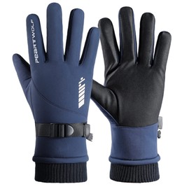 TheStriven Ski Gloves Waterproof Cycling Gloves Touchscreen Winter Gloves Warm Gloves Waterproof Non-Slip Winter Sports Gloves for Cycling Skiing Running Hiking (Blue)